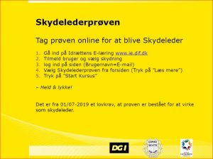 Skydelederprøven